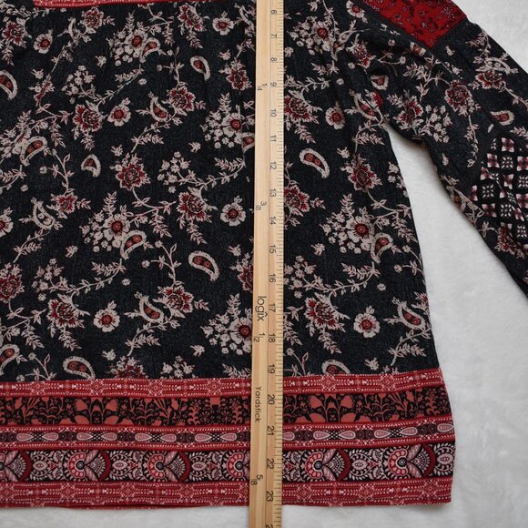 Knox Rose Black and Red Floral Blouse - Picture 13 of 16